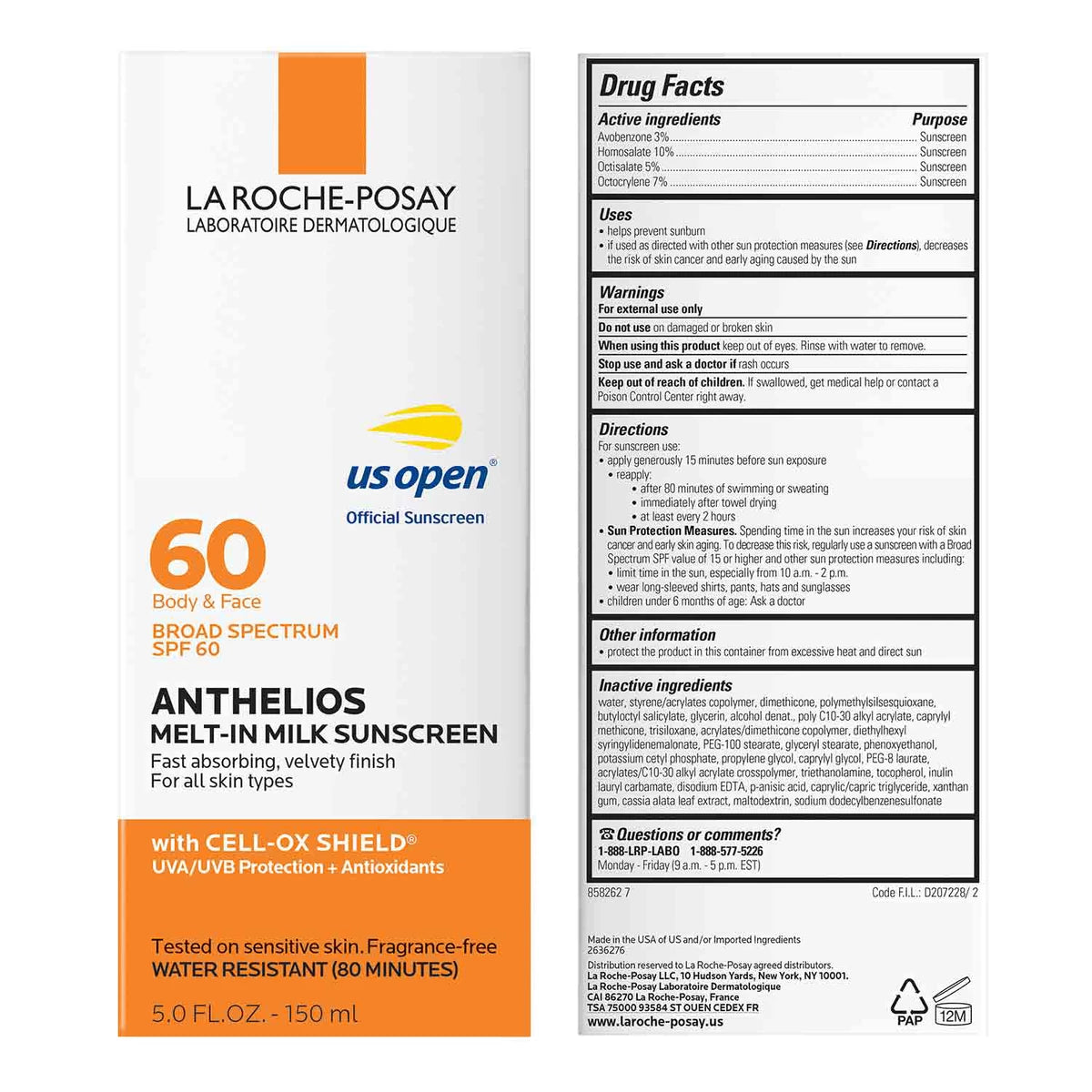 Anthelios Melt-In Milk Sunscreen SPF 60